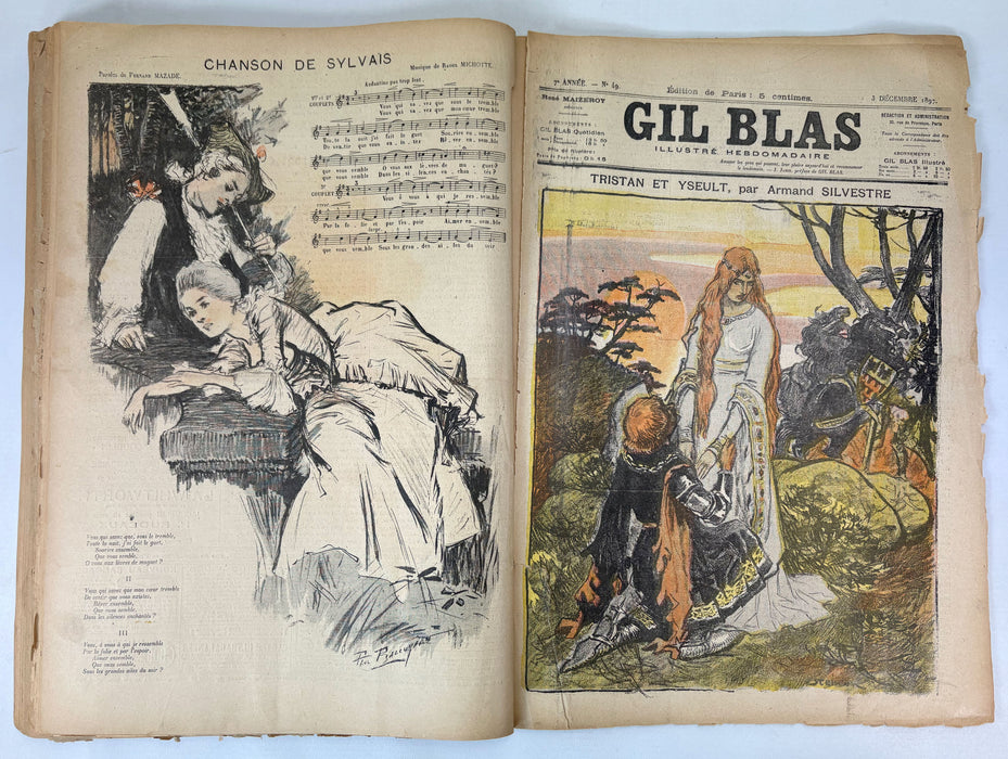 Gil Blas Illustré, Complete bound run of 53 issues for 1897 of this Art Nouveau / Belle Époque periodical
