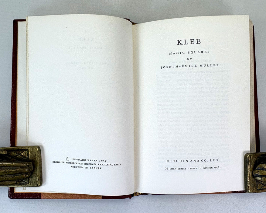 Glasgow School of Art Custom Leather Binding; Klee and Miró, 1966