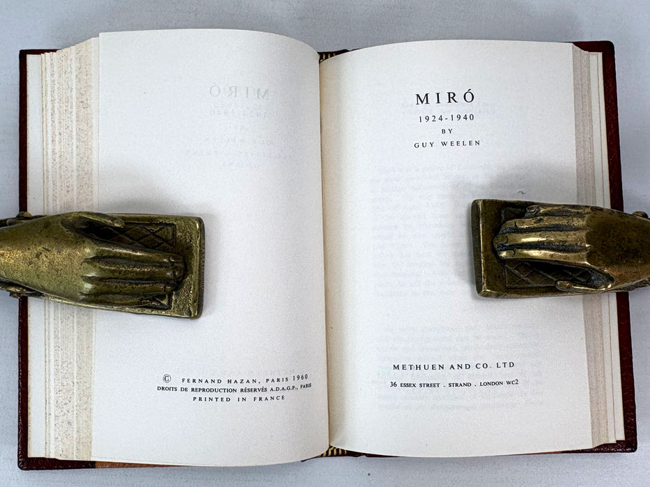 Glasgow School of Art Custom Leather Binding; Klee and Miró, 1966