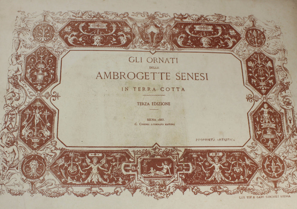 Gli Ornati Delle Ambrogette Senesi in Terra Cotta, 1883