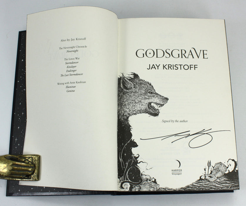 Godsgrave, Jay Kristoff, Signed first edition with sprayed edges, 2017