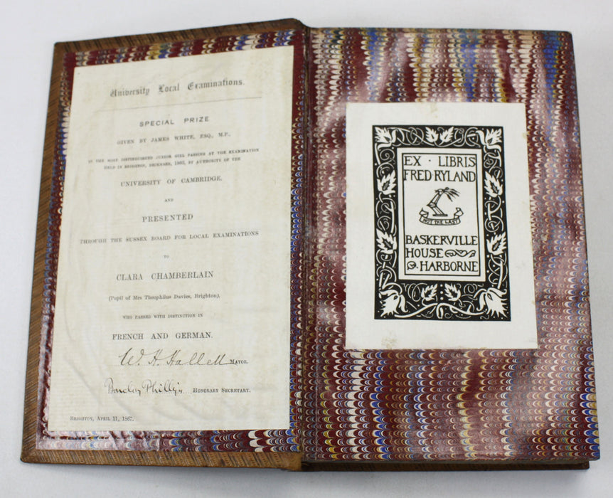 Goethe's Gedichte, Neue Ausgabe, Stuttgart, 1861. University of Cambridge prize copy.