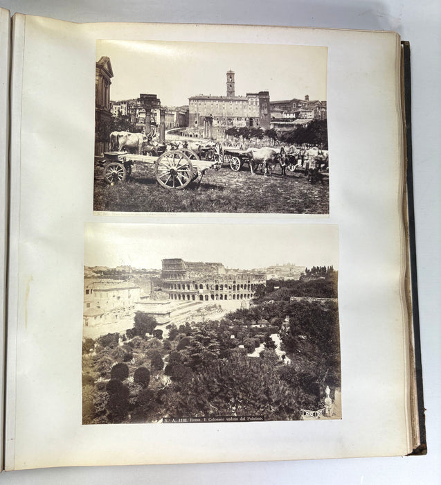 Grand Tour Photo Album c. 1880-1890, Italy, Large folio size with over 160 albumen prints