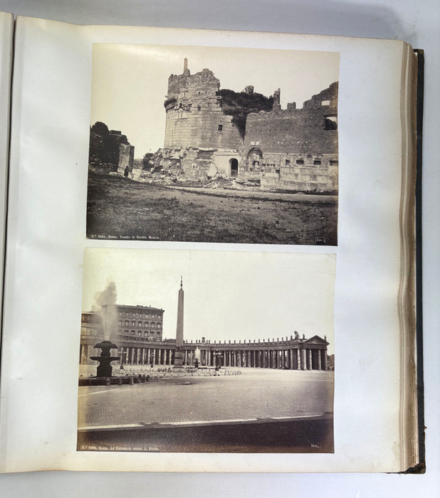 Grand Tour Photo Album c. 1880-1890, Italy, Large folio size with over 160 albumen prints
