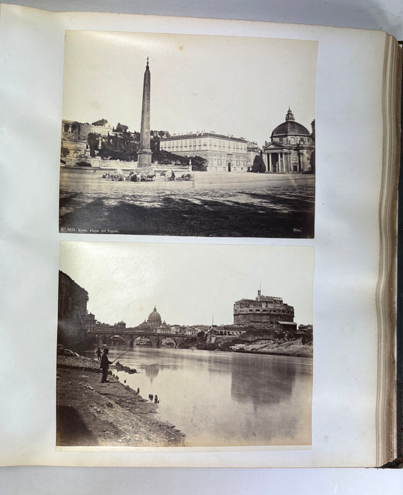 Grand Tour Photo Album c. 1880-1890, Italy, Large folio size with over 160 albumen prints
