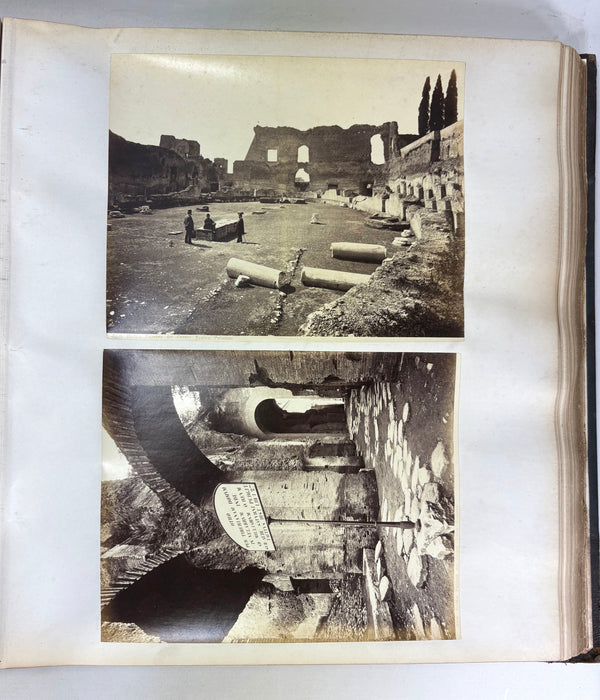 Grand Tour Photo Album c. 1880-1890, Italy, Large folio size with over 160 albumen prints