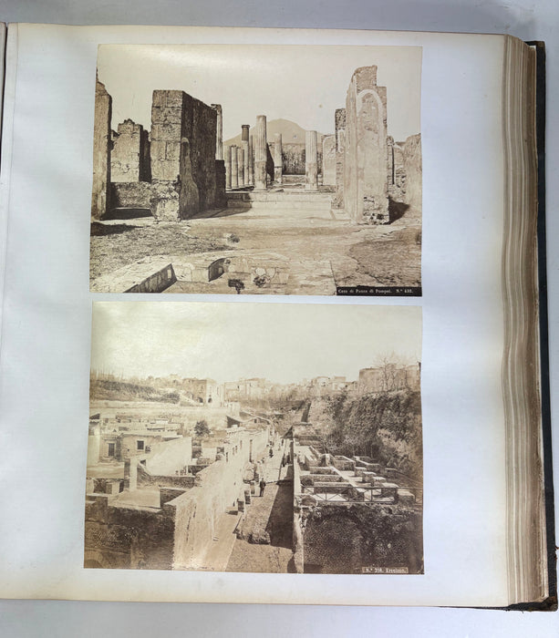 Grand Tour Photo Album c. 1880-1890, Italy, Large folio size with over 160 albumen prints