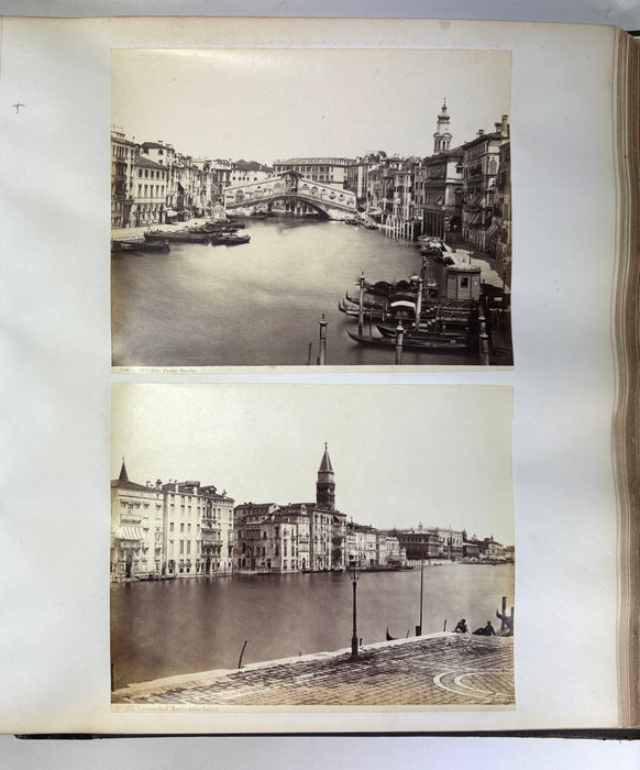 Grand Tour Photo Album c. 1880-1890, Italy, Large folio size with over 160 albumen prints