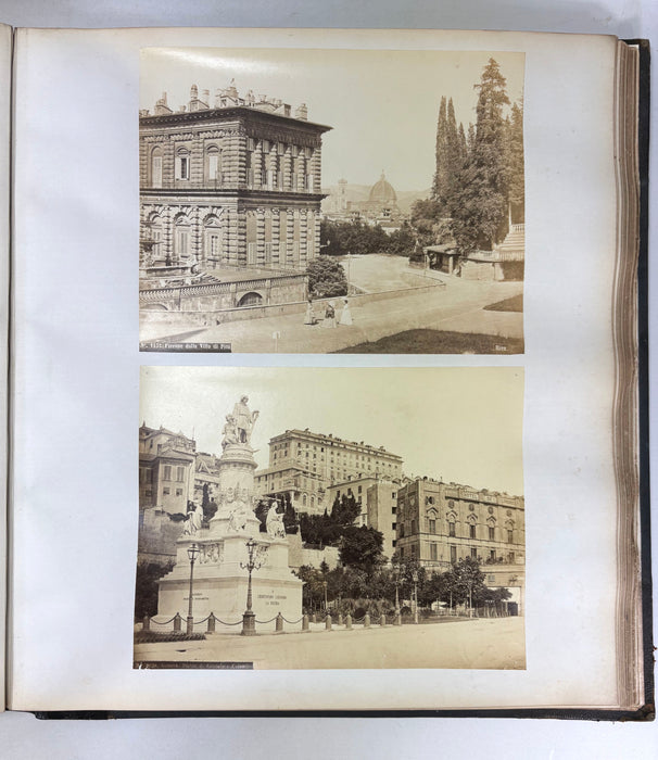 Grand Tour Photo Album c. 1880-1890, Italy, Large folio size with over 160 albumen prints