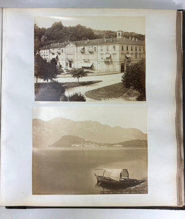 Grand Tour Photo Album c. 1880-1890, Italy, Large folio size with over 160 albumen prints