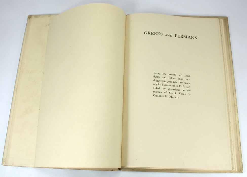 Greeks and Persians, Elizabeth H.C. Pagan, Charles H. Mackie, numbered limited edition