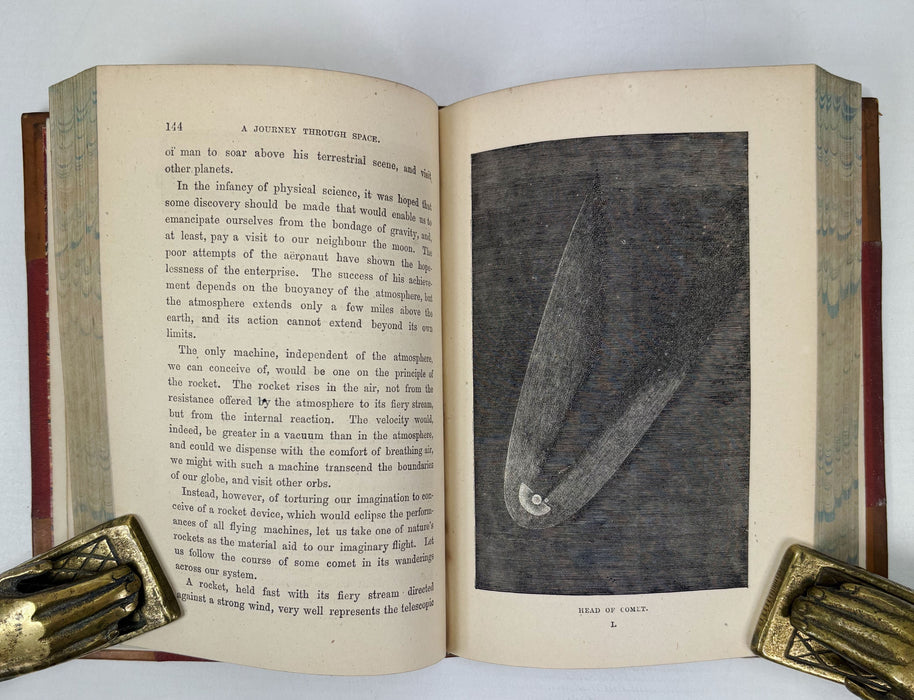 Half Hours in Air and Sky; Marvels of the Universe, Wm. Isbister, London 1886. Prize binding.