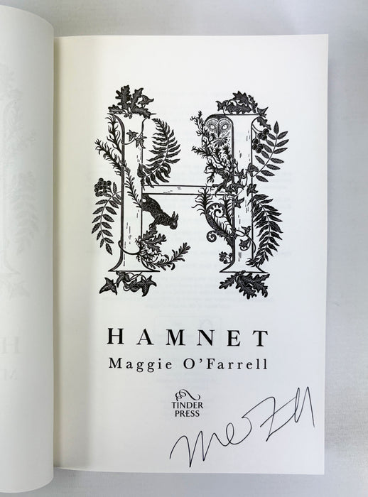 Hamnet, by Maggie O'Farrell, Tinder Press, 2020, Signed first edition
