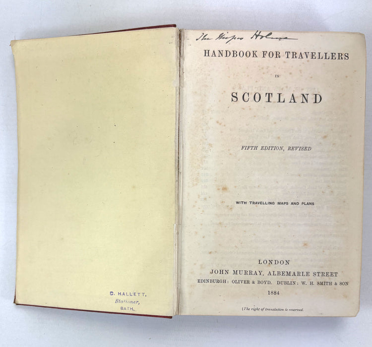 Handbook for Travellers in Scotland, John Murray, 1884