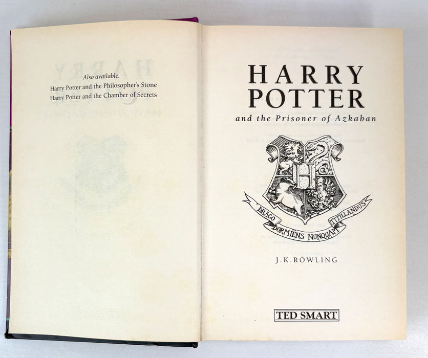 Harry Potter; 3 early Ted Smart editions. By J.K. Rowling 1998-99