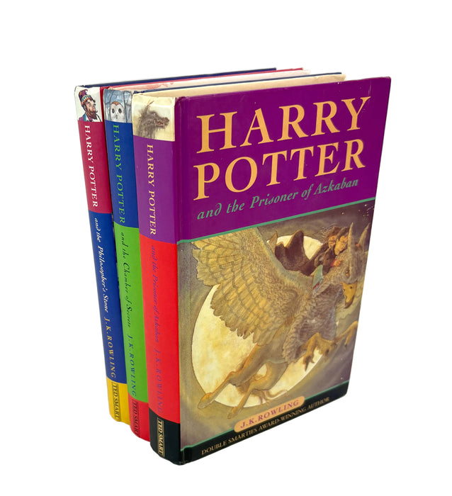 Harry Potter; 3 early Ted Smart editions. By J.K. Rowling 1998-99