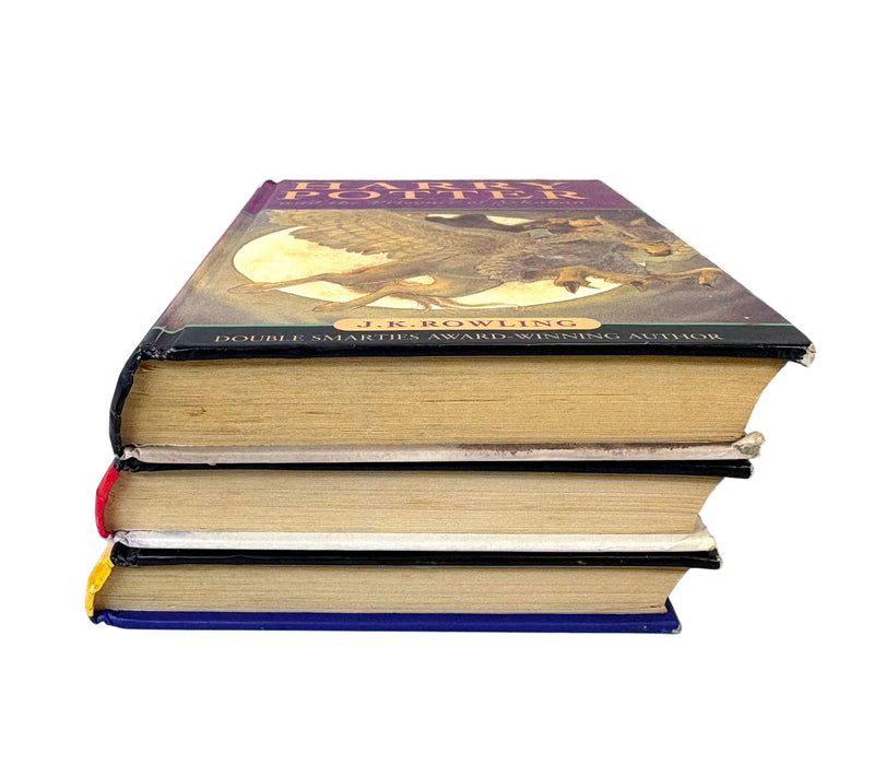 Harry Potter; 3 early Ted Smart editions. By J.K. Rowling 1998-99