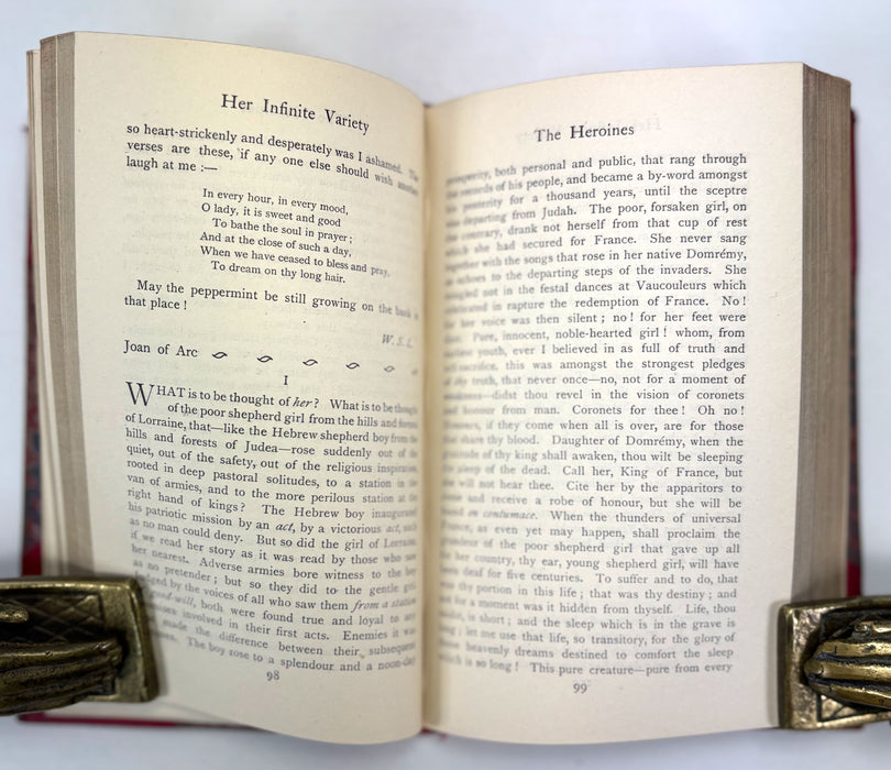 Her infinite Variety; A Feminine Portrait Gallery. Edited by E.V. Lucas, 1908. Bumpus binding.