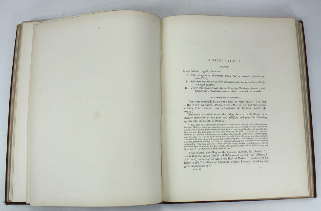 History of Mary Stuart, Queen of Scots, Professor Petit, Charles de Flandre, 2 Volume Set, 1874