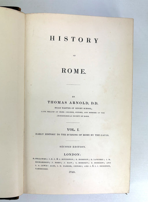 History of Rome, Thomas Arnold, 1840-1850