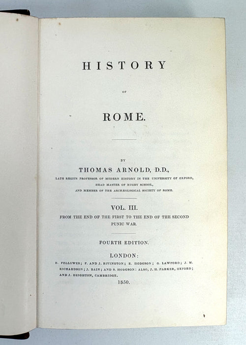 History of Rome, Thomas Arnold, 1840-1850