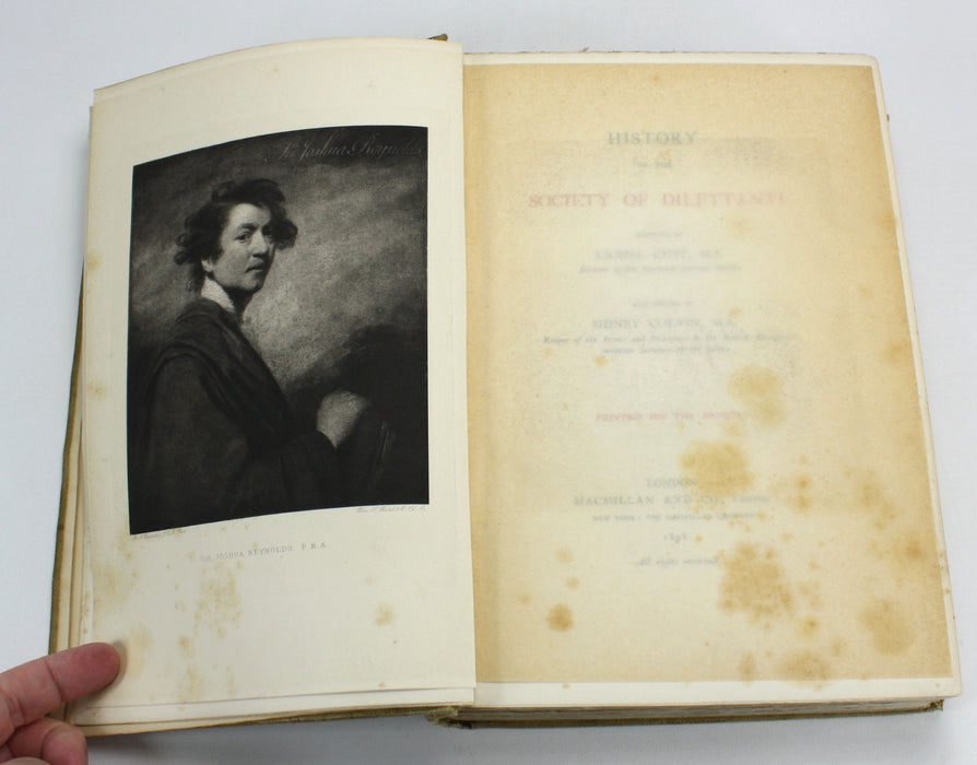 History of The Society of Dilettanti, Lionel Cust & Sidney Colvin, 1898, Limited edition