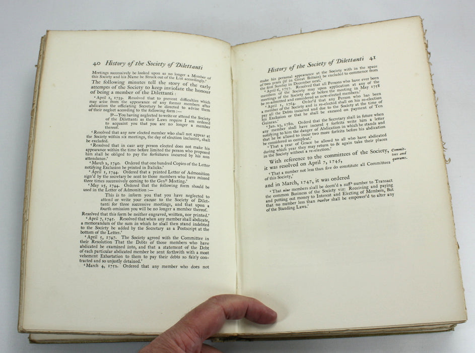 History of The Society of Dilettanti, Lionel Cust & Sidney Colvin, 1898, Limited edition