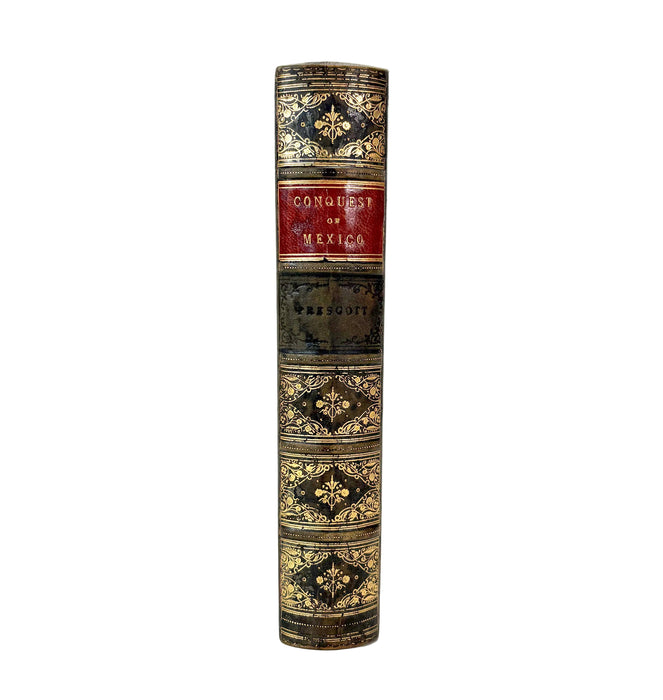 History of the Conquest of Mexico by William H. Prescott, Swan Sonnenschein & Co., c.1890, Magdalen College, Oxford prize binding