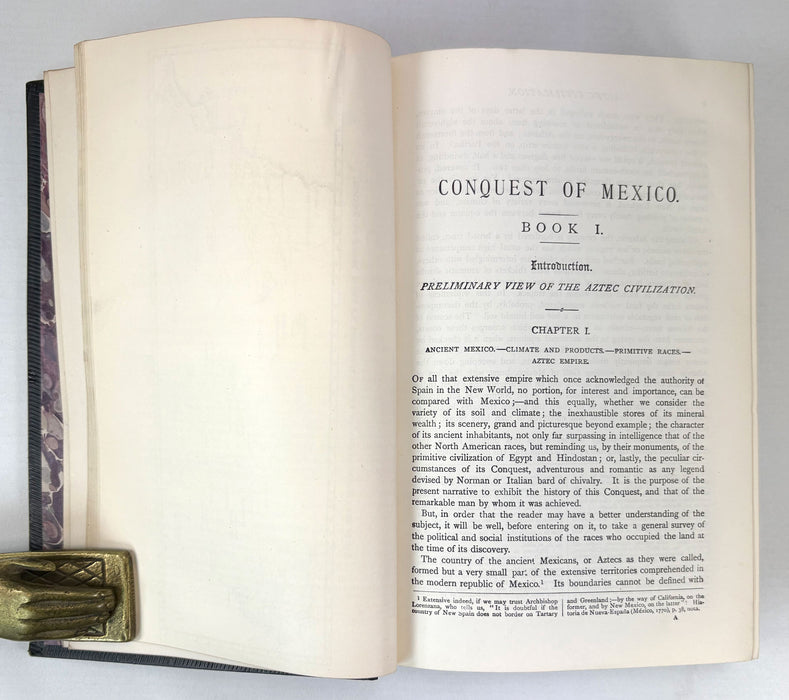 History of the Conquest of Mexico by William H. Prescott, Swan Sonnenschein & Co., c.1890, Magdalen College, Oxford prize binding