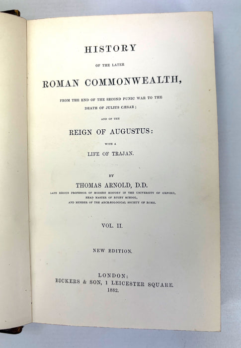History of the Later Roman Commonwealth, Thomas Arnold, 1882