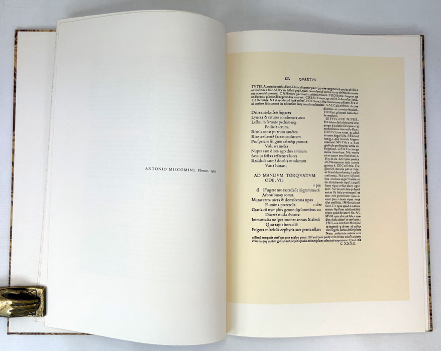 Horace. Odes and Epodes; in the Original Latin and in English Translations Selected and Edited with an Introduction by Louis Untermeyer. Accompanied by Reproductions of Pages from Earlier Editions. The Limited Editions Club.