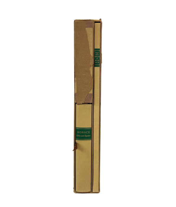Horace. Odes and Epodes; in the Original Latin and in English Translations Selected and Edited with an Introduction by Louis Untermeyer. Accompanied by Reproductions of Pages from Earlier Editions. The Limited Editions Club.