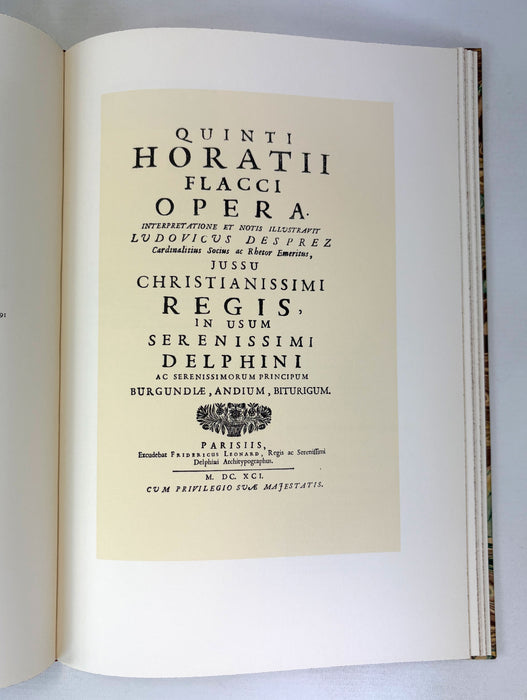 Horace. Odes and Epodes; in the Original Latin and in English Translations Selected and Edited with an Introduction by Louis Untermeyer. Accompanied by Reproductions of Pages from Earlier Editions. The Limited Editions Club.