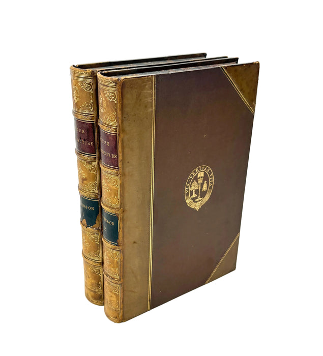 House Architecture, by J.J. Stevenson, In Two Volumes, Macmillan and Co., London, 1880. Presentation copy signed by William Jack