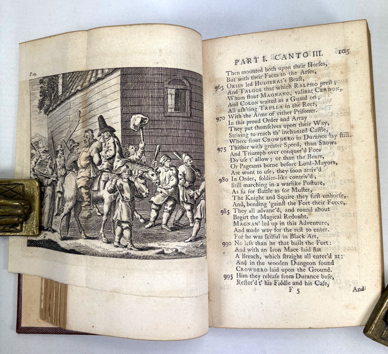 Hudibras in Three Parts, Samuel Butler, with illustrations by Hogarth, 1775