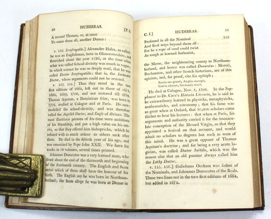 Hudibras in Three Parts, Samuel Butler, with notes by Zachary Grey. In 2 Volumes complete, 1810.