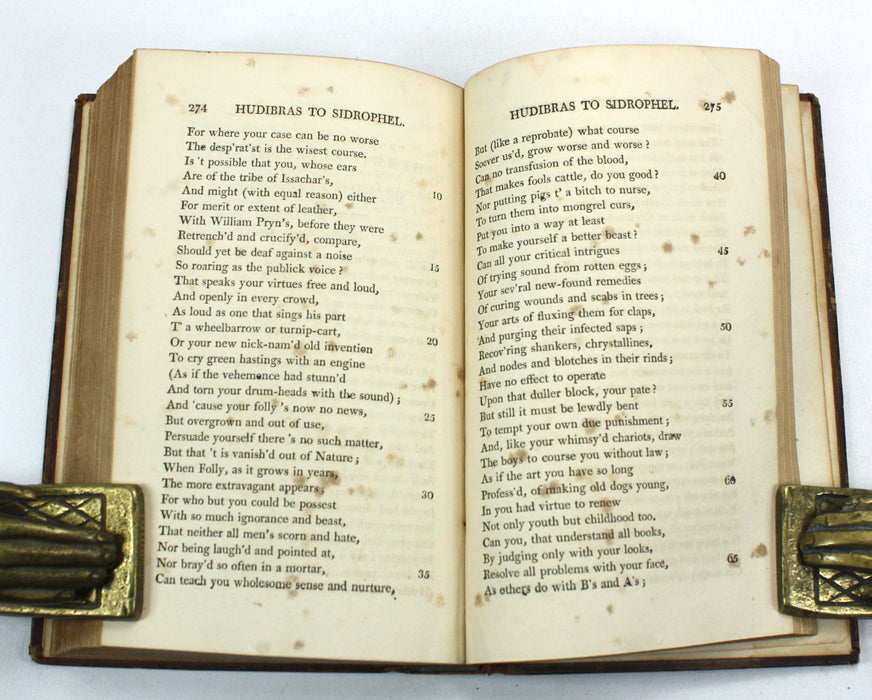 Hudibras in Three Parts, Samuel Butler, with notes by Zachary Grey. In 2 Volumes complete, 1810.