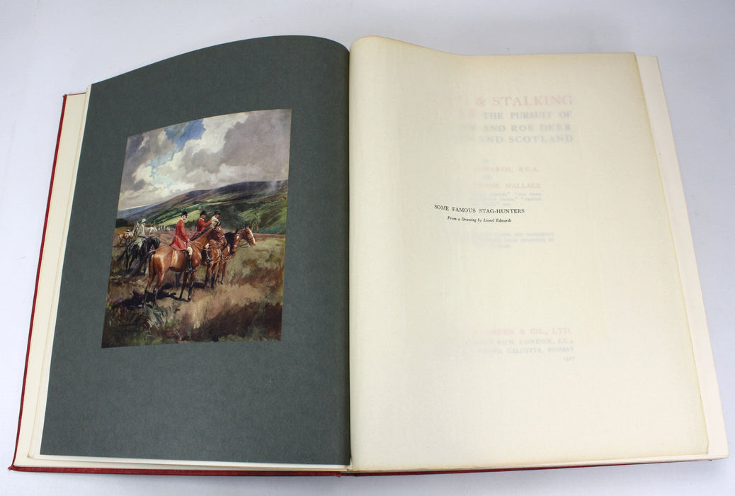 Hunting & Stalking The Deer; The Pursuit of Red, Fallow and Roe Deer in England and Scotland, Lionel Edwards and Harold Frank Wallace, Signed, Limited edition, 1927