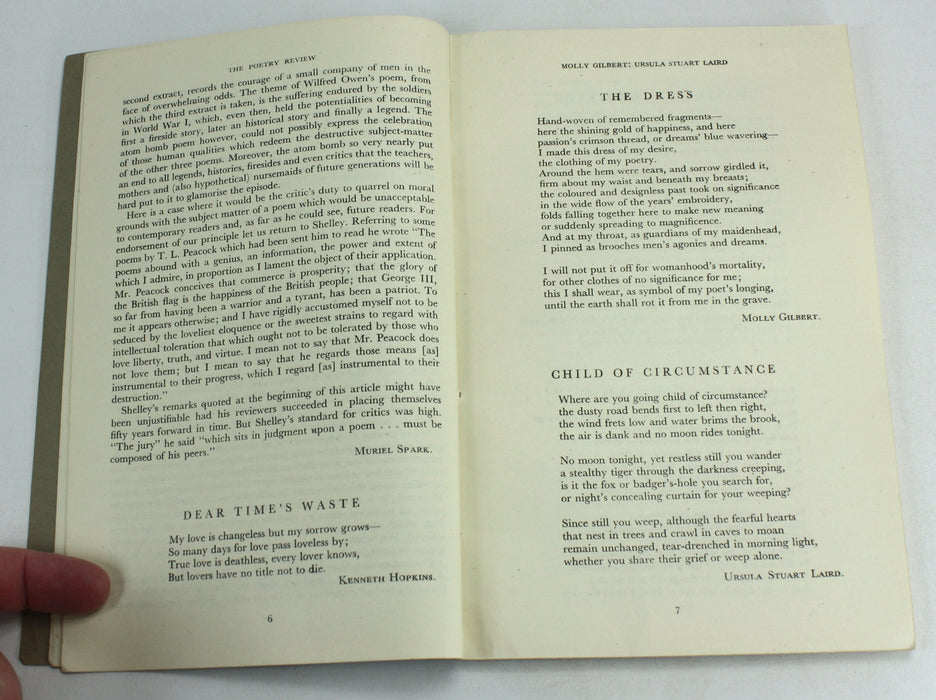 The Poetry Review, January-February 1948, Vol XXXIX, No. 1. Edited by Muriel Spark.