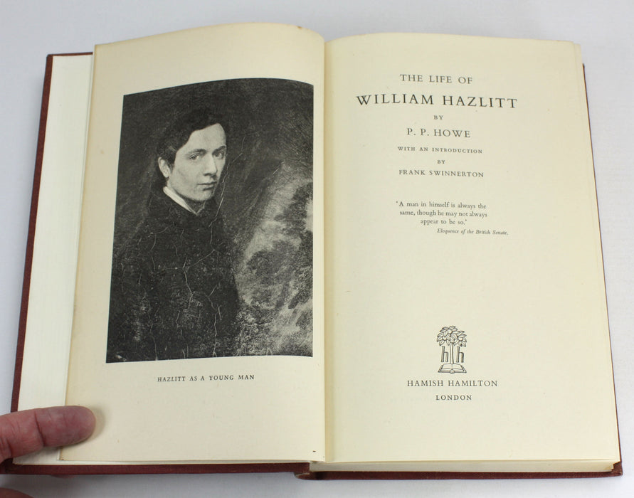 The Life of William Hazlitt, P.P. Howe, 1947