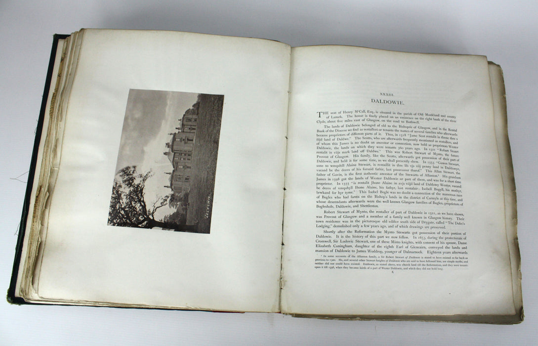 The Old Country Houses of the Old Glasgow Gentry, Illustrated by Permanent Photographs by Annan, Limited edition 1878.