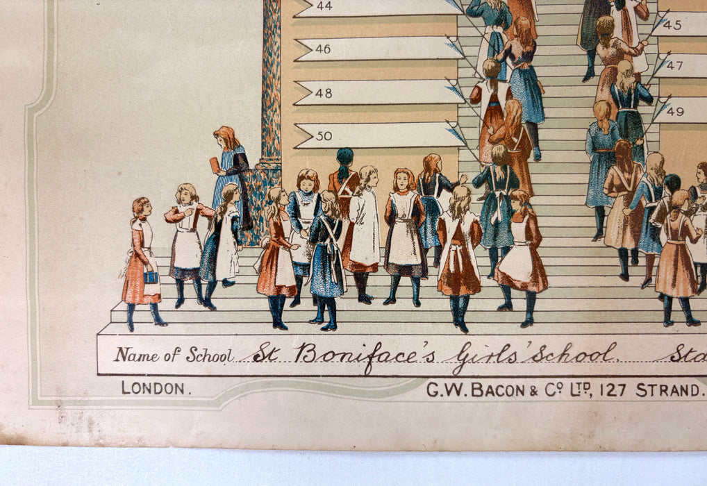 Bacon's Excelsior Emulation Ladder, St. Boniface's Girls' School, 1918, G.W. Bacon & Co,