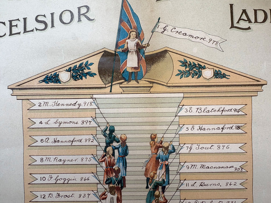 Bacon's Excelsior Emulation Ladder, St. Boniface's Girls' School, 1918, G.W. Bacon & Co,
