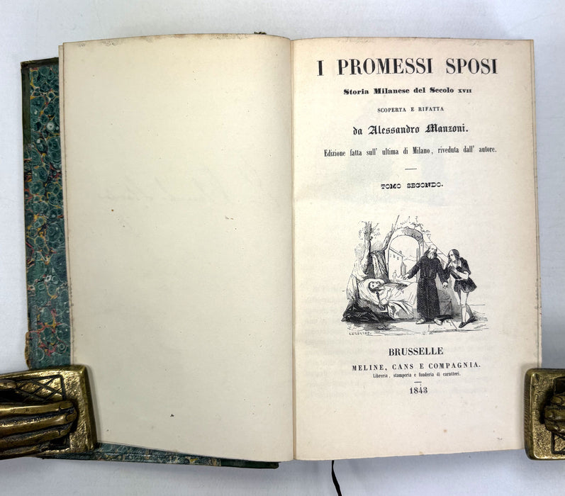 I Promesi Sposi; Storia Milanese del Secolo XVII, Scoperta e Rifatta da Alessandro Manzoni, in 2 Vols complete, 1843