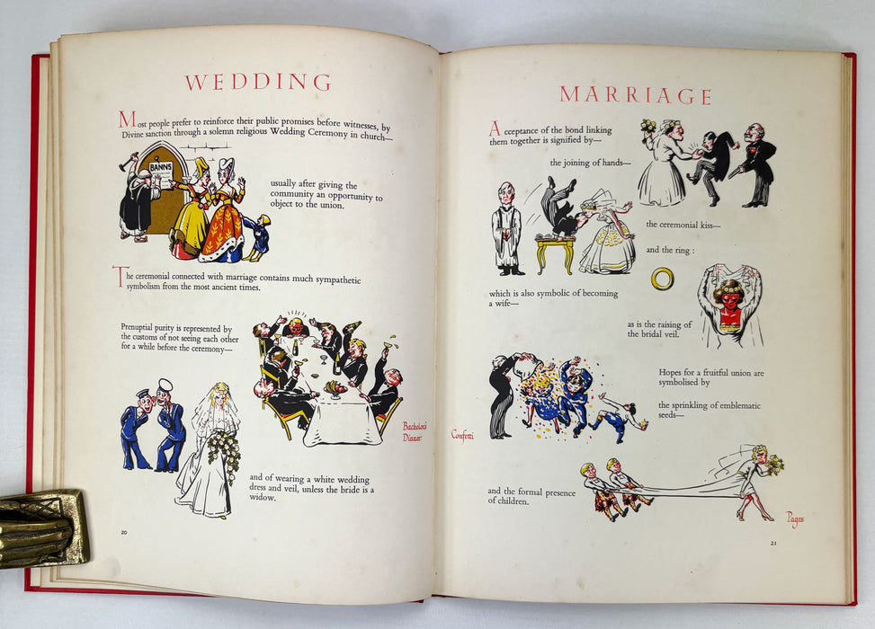Iain Moncreiffe and Don Pottinger; Set of 3 of their 'Cheerfully Illustrated' series; Simple Heraldry, Simple Custom, and Blood Royal, 1953-1956
