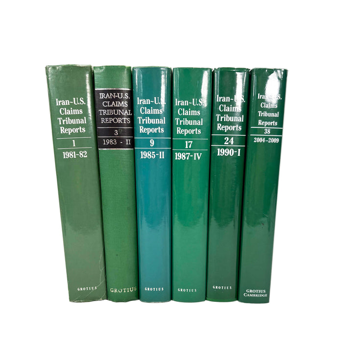 Iran-United States Claims Tribunal; Volumes 1-38 unbroken run, 1981-2009, Groitius Publications, Cambridge