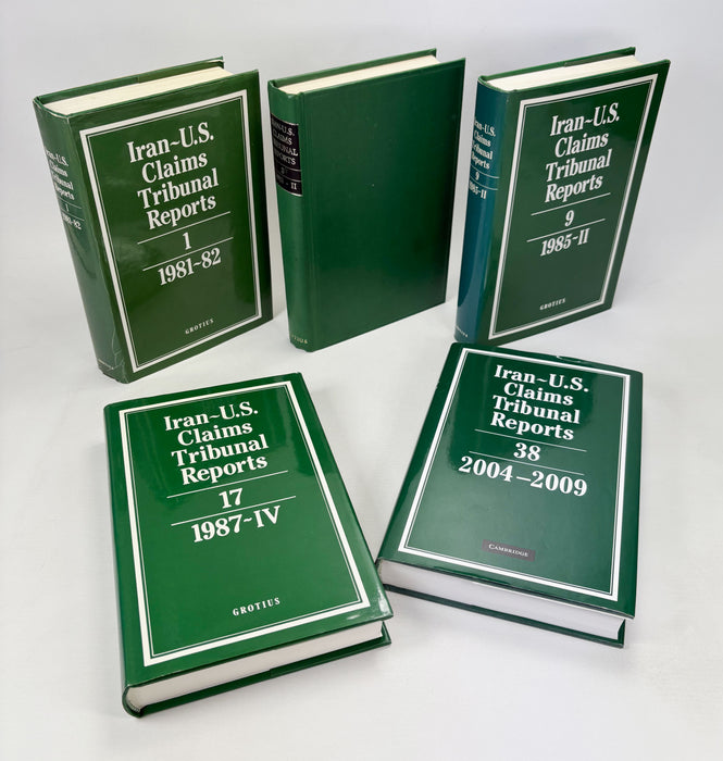 Iran-United States Claims Tribunal; Volumes 1-38 unbroken run, 1981-2009, Groitius Publications, Cambridge