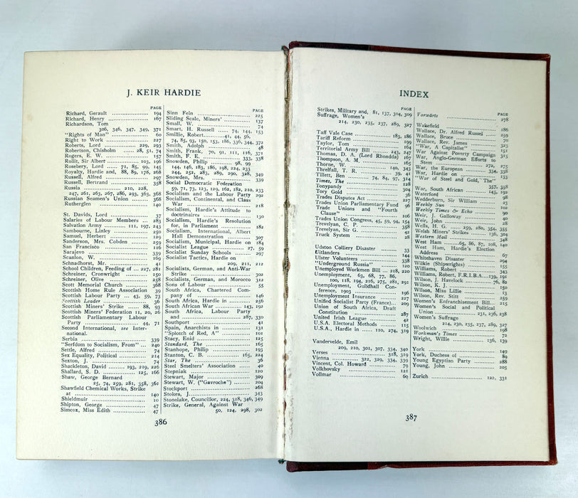 J. Keir Hardie; A Biography, by William Stewart, with an Introduction by J. Ramsay MacDonald, 1921