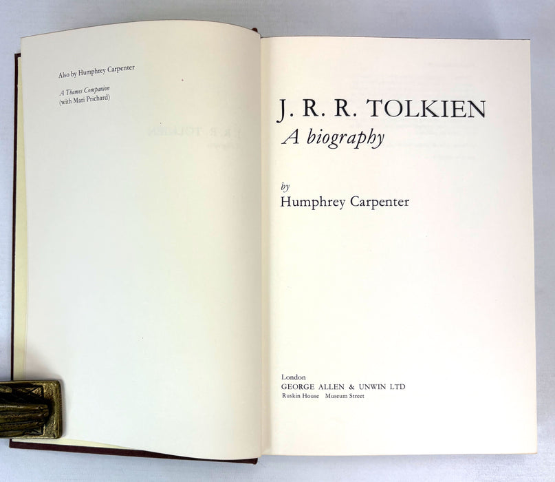 J.R.R. Tolkien; a biography, by Humphrey Carpenter, 1977 first edition.