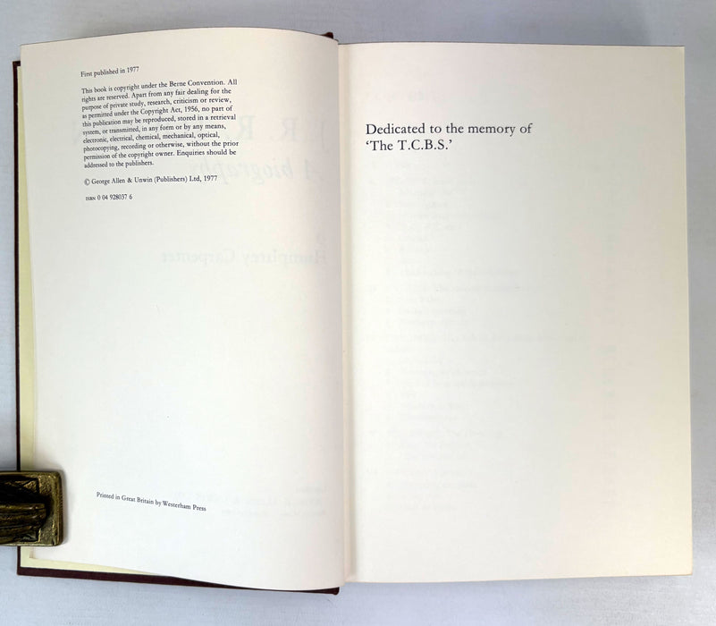 J.R.R. Tolkien; a biography, by Humphrey Carpenter, 1977 first edition.